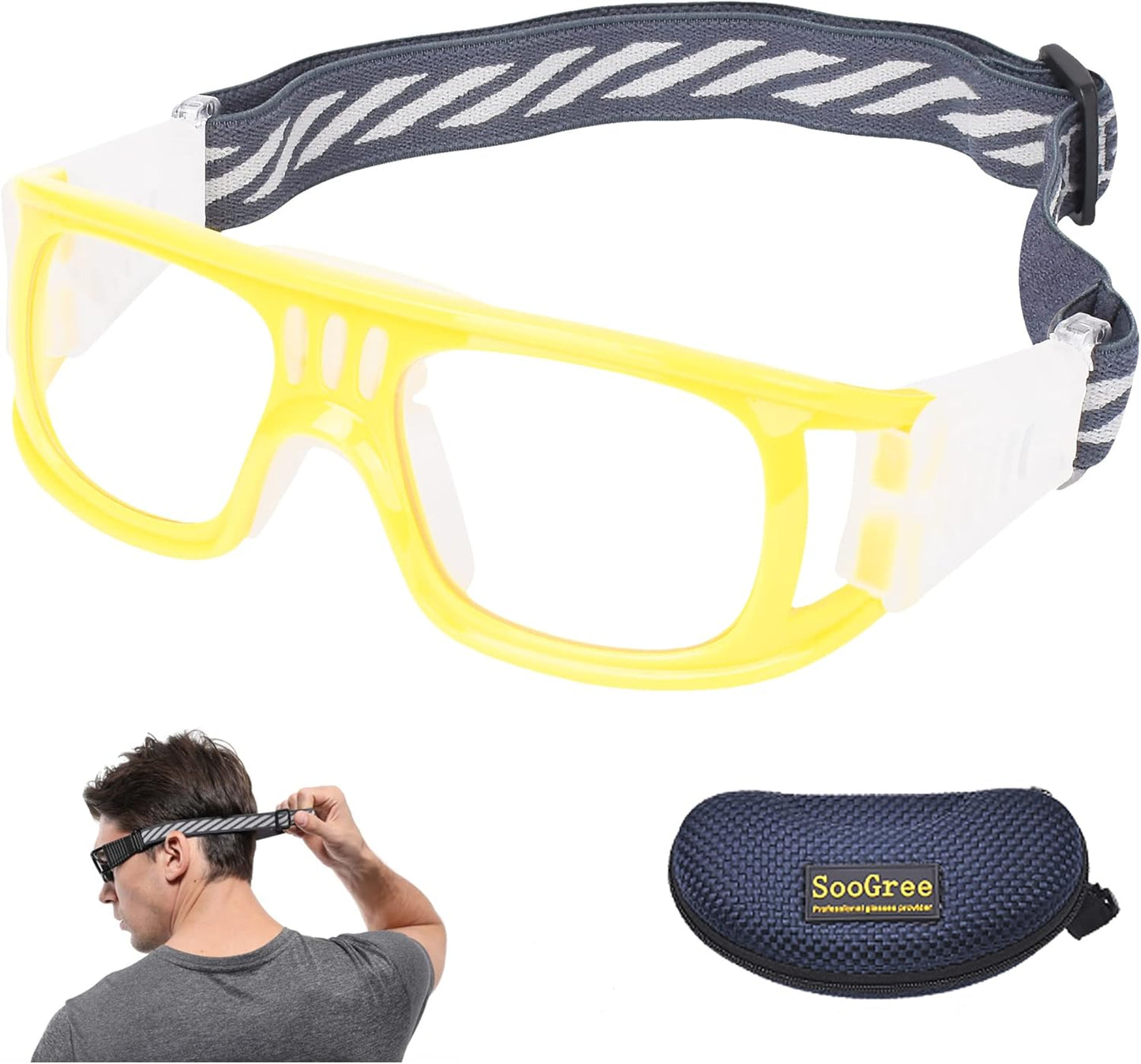 "N/A" Sports Goggles Glasses Men Racquetball Basketball Football Eyewear Protective Glasses Shock Collision Lens Replaceable