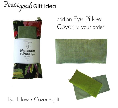 Peacegoods Pack of (4) Unscented Organic Flax Seed Eye Pillows - 4 x 8.5 - Soft Cotton Flannel - Soothing & Relaxing - Gray