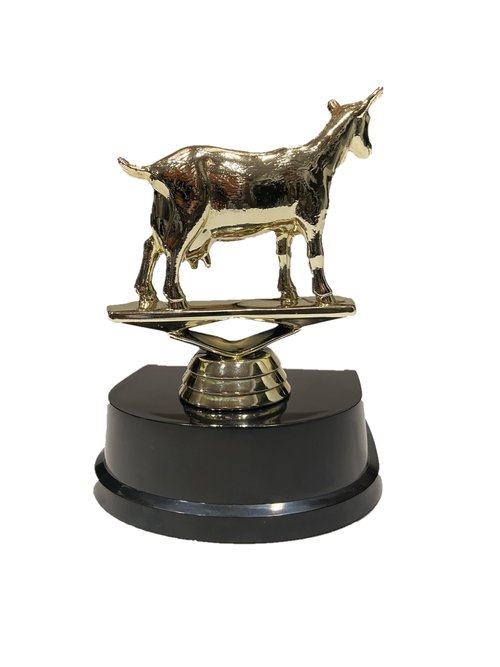 The Goat Trophy | G.O.A.T Greatest of All Time Trophy | Funny Recognition Trophy for Boss, Coworkers, Friends | Laser Engraved Appreciation Trophy. The Humble Goat!!