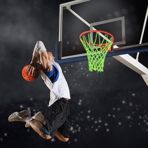 Mr Warm Basketball Net Outdoor, 2025 Upgrade All Weather Anti Whip Basketball Net Replacement -12 Loops