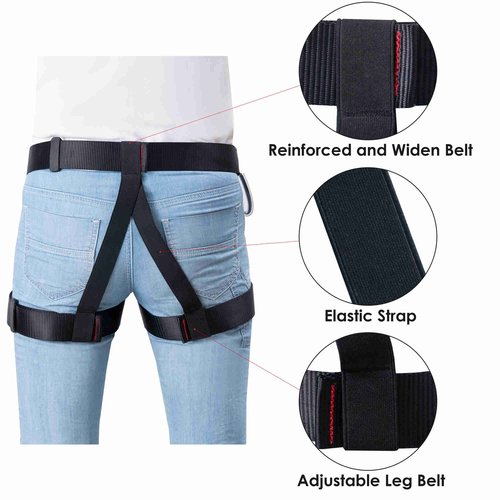 HandAcc Climbing belts, Rock Climbing belt, Safety Belts for Rappelling Fire Rescuing Tree Climbing, Half Body belt for Women Man and Novice