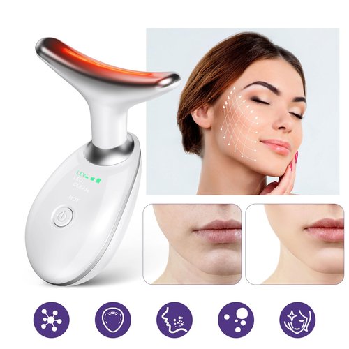 KYOTTANI Neck Face Massager, Face Sculpting Tool, 3 Modes and Vibration for Facial Massager for Double - Chin Wrinkle,Daily Home Use