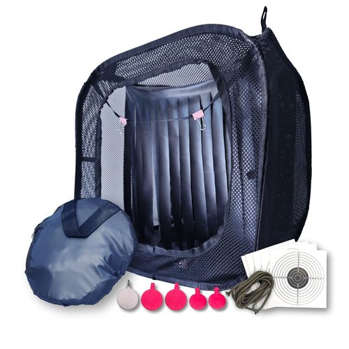 Portable Airsoft Target Tent-Black-Non Lethal with BB Trap Recycle The Ammo Indoor Outdo (40 * 40 * 45)