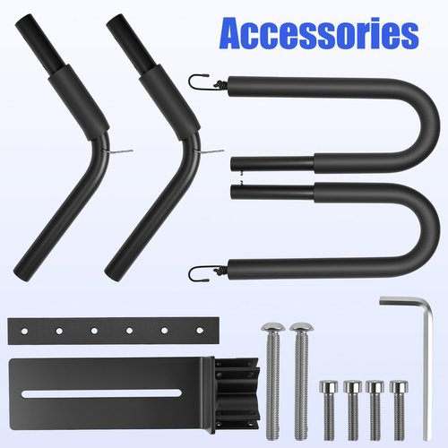 Ruirgo Aluminum Alloy Surfboard Rack, Portable Motorcycle Surfboard Racks, Easy to Assemble, with Mounting Kit, Suitable for Motorcycles, Mopeds