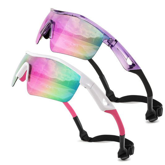 FEISEDY 2Pack Kids Teens Baseball Polarized Sunglasses Sports TR90 Frame Boys Girls Cycling B2454