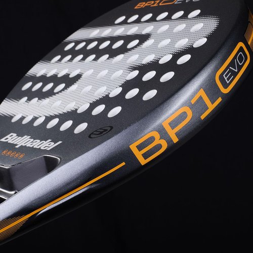 BULLPADEL Padel Racket BP10 EVO 2025 | Round Shape Pala Padel for Advanced Players | Polyglass Fiberglass & SoftEva Core | CarbonTube Frame & STReinforce System | Lightweight Control with Power