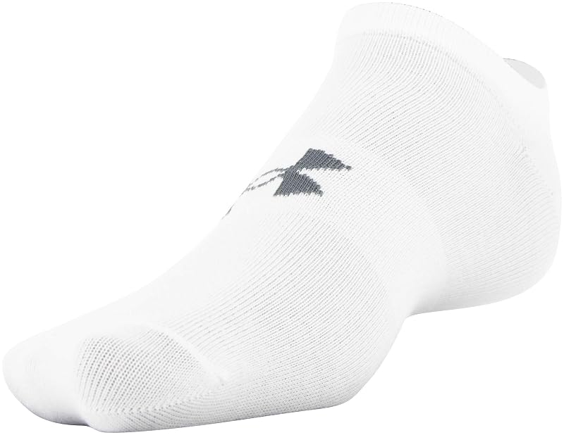 Under Armour Essential Lite Socks 6-Pair – White, Classic Fit, Large (Variation of THIS listing)