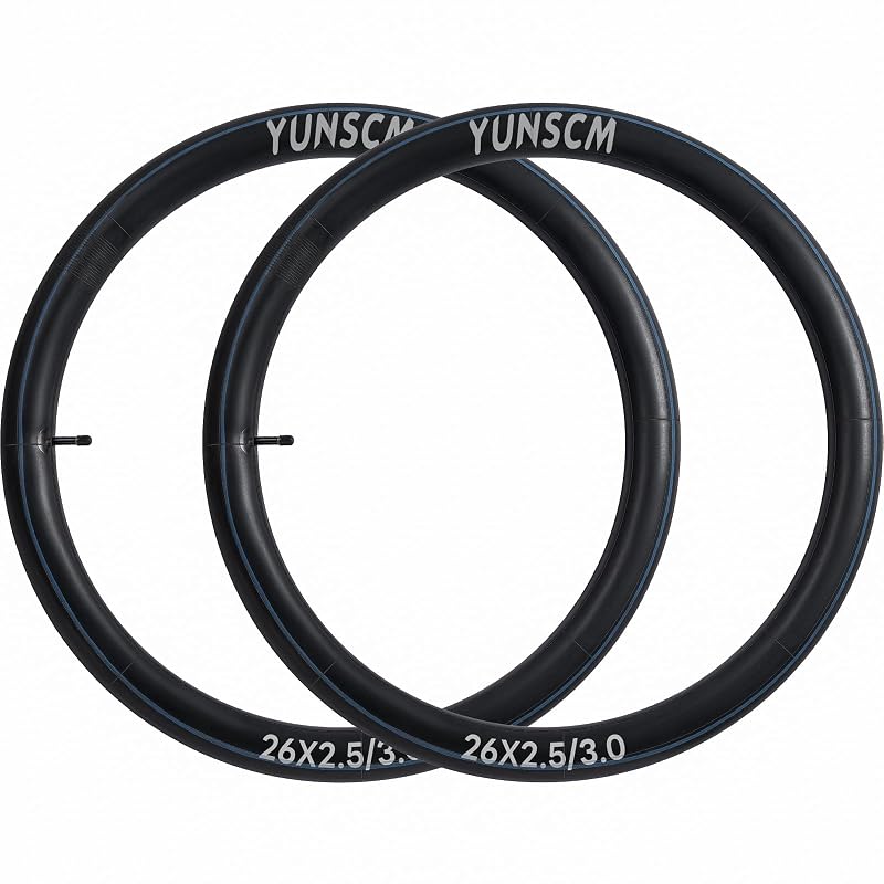 Heavy Duty 26x3.0 Inner Tube for E-Bikes 26x2.5-3.0 AV32 Schrader Valve (2-Pack) - YunSCM