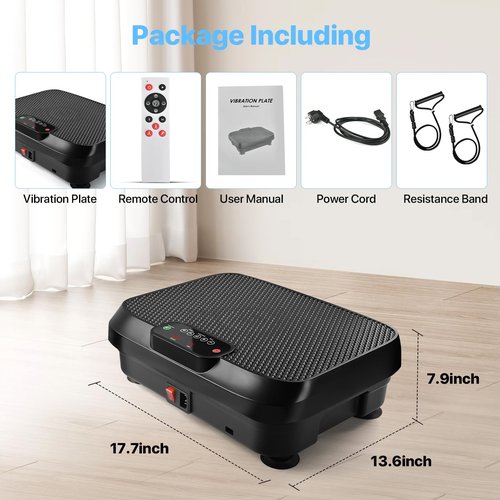 Vibration Plate Exercise Machine for Lymphatic Drainage Weight Loss,Whole Body Workout Vibration Fitness Platform,Mini Shake Plate,Sport Gym Fitness Equipment