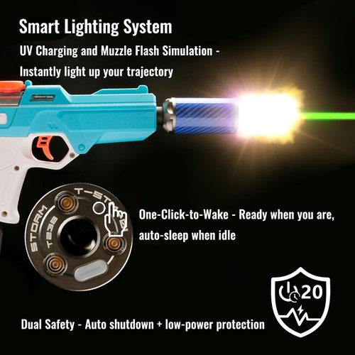 T238 Airsoft Tracer Unit 14mm CCW, Storm Tracer Unit, Spitfire Tactical Muzzle Flash Simulator for Airsoft and Gel Blaster