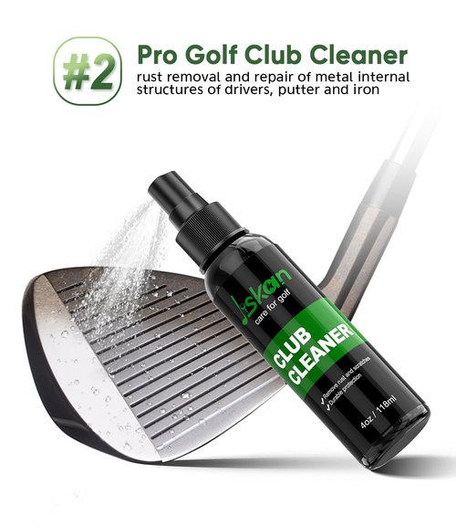 Jiskan Pro Golf Care Kit System Includes Golf Grip Cleaner Club Cleaner Club Polish Club Brush Golf Towel, Essentials Golf Accessories for Men Cool Golf Gifts for Men