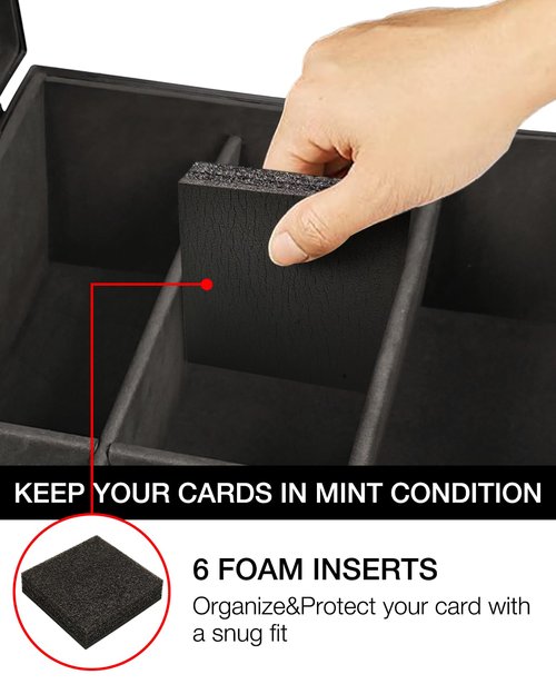 ySky Toploader Metal Storage Box for 3"x 4" 35pt Rigid Card, Sports Card Storage Boxes for Trading Cards,Top Loader Card Storage Hard Case, Top Loaders Holder (Holds 600+Toploaders)