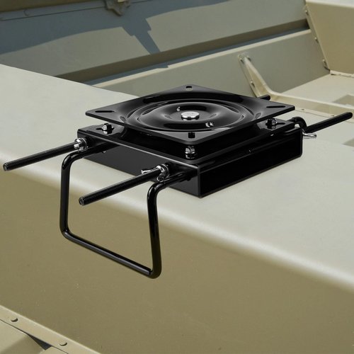 Boat Seat Swivel Base Mount,Boat Seat Pedestal Mount Clamp on with Swivel for Jon/Fishing/Kayak/Bass/Skiff with Bench,Clamp Adjusts from 7 1/2 to 20 inches,Powder-Coated Galvanized Steel