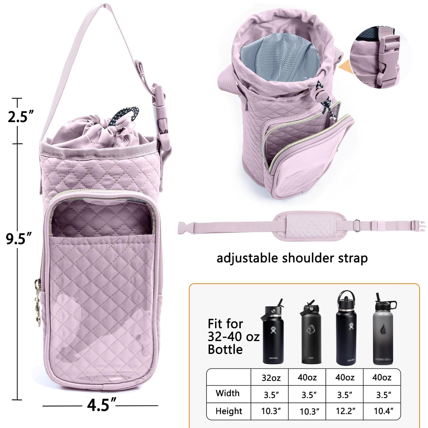 SPORJET Magnetic Gym Bag Bottle Holder - Phone Holder - Bottle Sling Bag Essentials, Gym Gifts for Men and Women