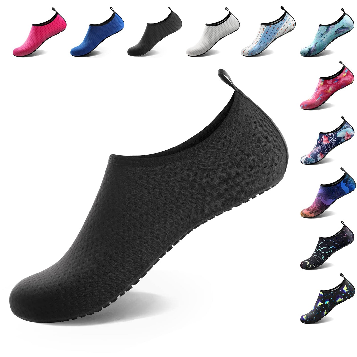 Water Shoes for Women Men Quick-Dry Aqua Socks Swim Beach Barefoot Yoga Exercise Wear Sport Accessories Pool Camping Must Haves Adult Youth Size 5-6Women/4-5Men