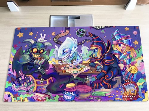 New Mlikemat Playmat Toon Monsters Duel TCG CCG Trading Card Game Mat No Zones + Free Bag (ZD039-201-K-No Zones)