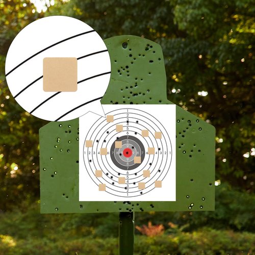4000 Pieces 0.87 Inch Target Pasters Tape, Portable Roll Design, Self-Adhesive Shooting Stickers for Marking Shots on Glass, Paper, Target Repair