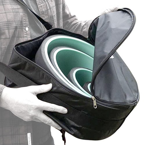 Chirp Wheel Carrying Case - Travel Case for On the Go Back Pain Relief & Stretching - Compatible with Yoga Supplies and Foam Roller Sets Wheels Not Included