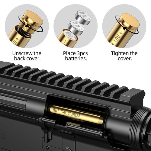 EZshoot 223 5.56mm Laser Bore Sight Red Laser 223/556 Bore Sight with 2 Sets of Batteries