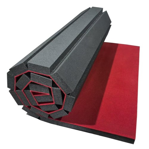 Indoor Gymnastics Track Exercise Mat - Grippy Carpet Top, Sturdy Foam for MMA, Cheerleading, Fitness - Roll Out Design for Easy Setup