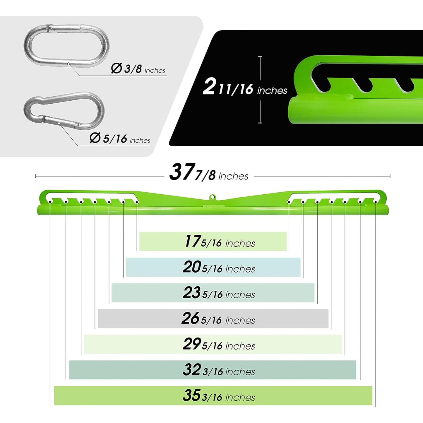 Yes4All Long Speader Pull Down Bar, Seven Grip Level Design for Home Gym, Long Bar Cable Machine Attachment