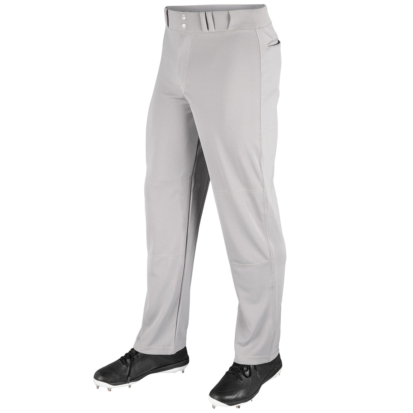 Champro Youth MVP Open Bottom Relaxed Fit Baseball Pant, Grey, Medium