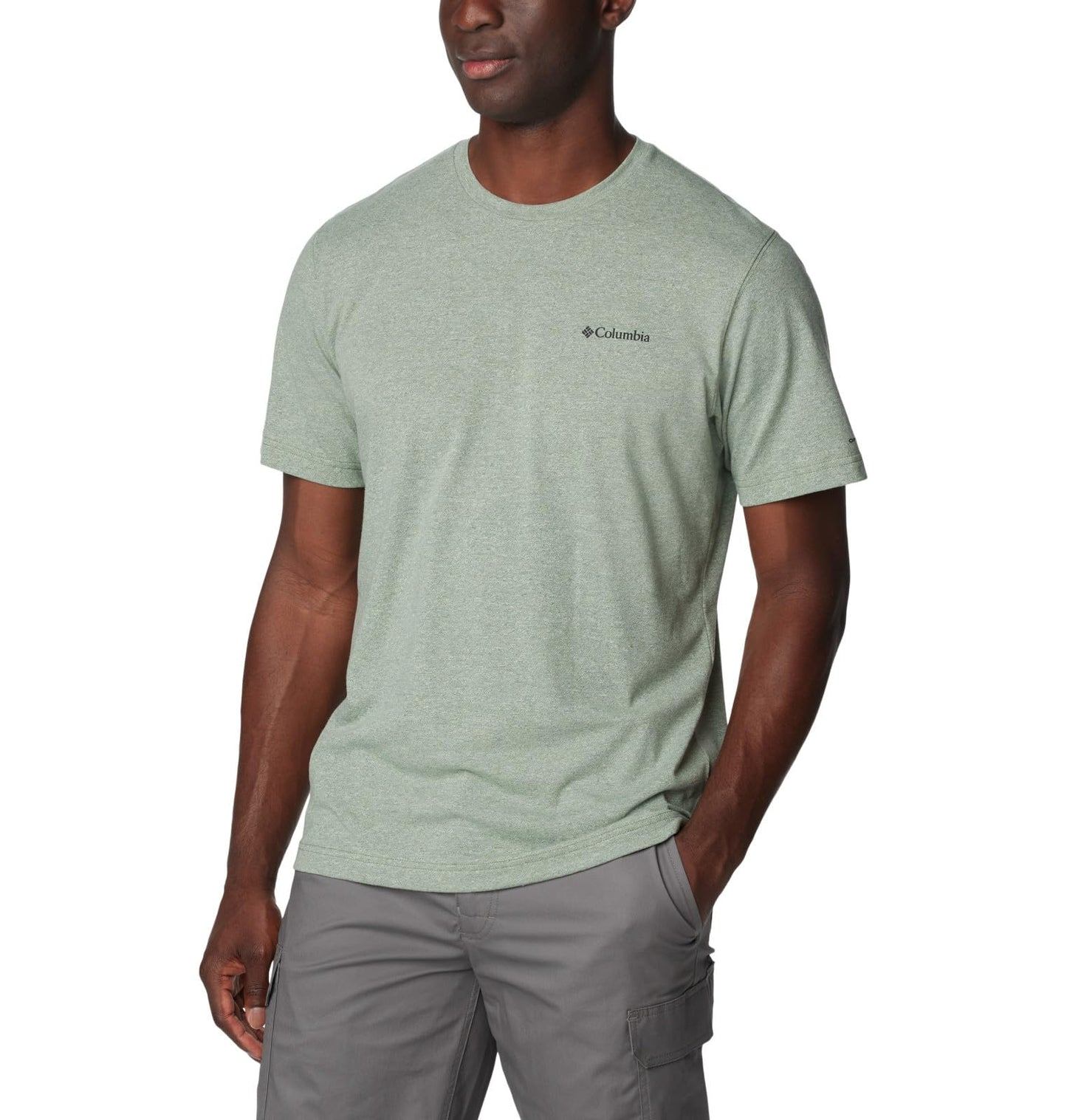 Columbia Men's Thistletown Hills Short Sleeve, Canteen Heather, Small