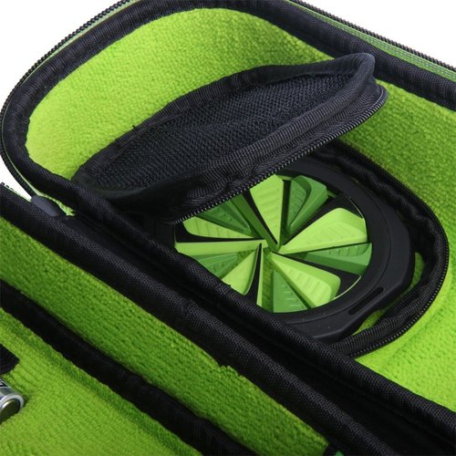 Exalt Paintball Loader Case - Univeral Paintball Hopper Protective Case - Carbon Case Series (Black Carbon/Lime Microfiber)