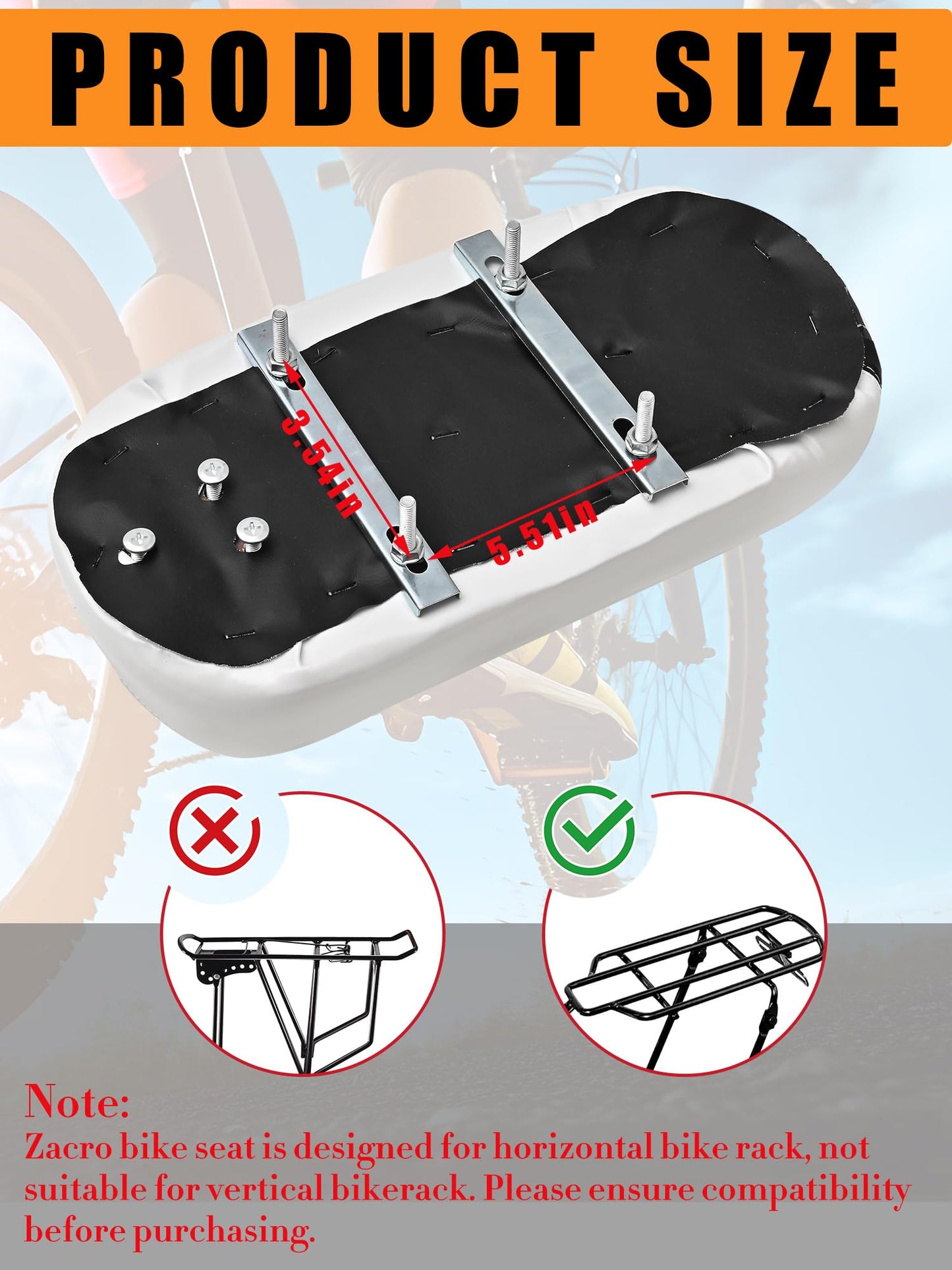 Kids Bike Seat Child Bike Rear Seat Bike Back Seat with Backrest Child Bicycle Rear Seat Bicycle Rear Seat Cushion Safety Armrest Handrail Feet Pedals Kids Bike Seat Carrier for Over 5 Years Old