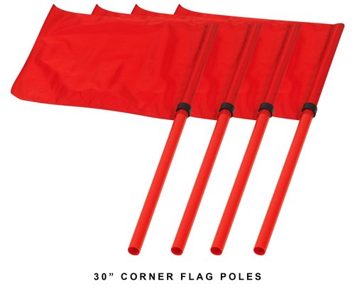 American Challenge Soccer Sports Coaching Sticks Flags (Red, Standard)