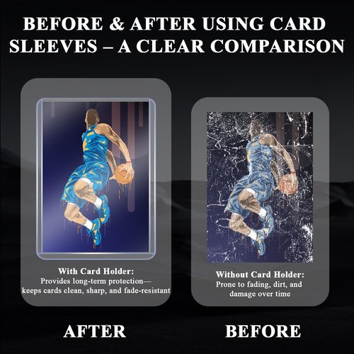 Top Loaders for Cards, 3"x4" Toploaders for Cards, 200 Pcs Card Sleeves Hard Plastic, Collectible Trading Card Ptotective Sleeves, Card Protectors Hard Plastic for Baseball, Football and Game Cards.