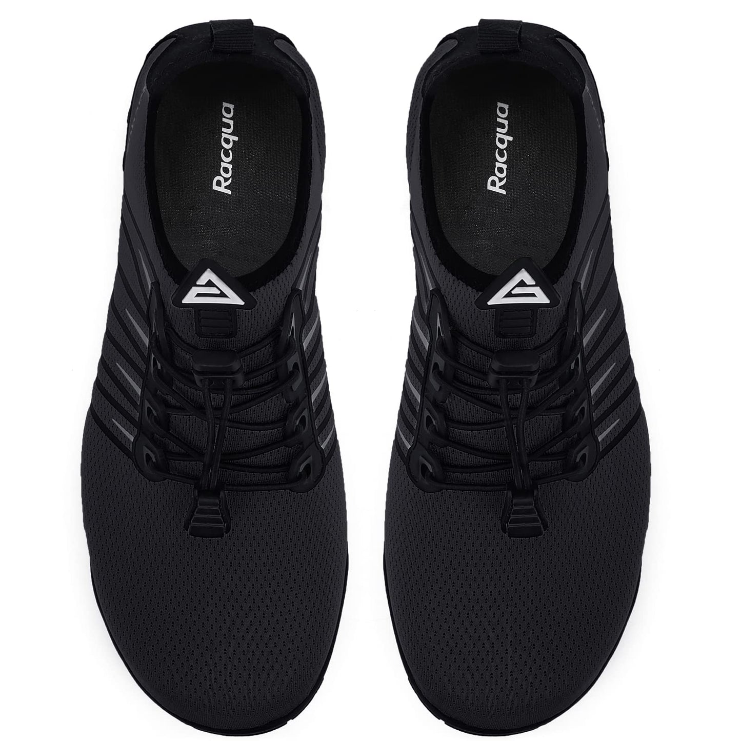 Racqua Pool Shoes Quick Dry Barefoot Water Aqua Sport Beach Swim Surf Diving for Men Women Black 9 Women/8 Men