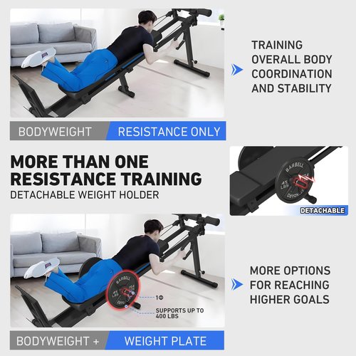 GMWD Total Home Gym – Full Body Workout Machine with Detachable Footplate, Swing Attachment, and Weight Holder for Home Gym Workouts(TG01 PR0)