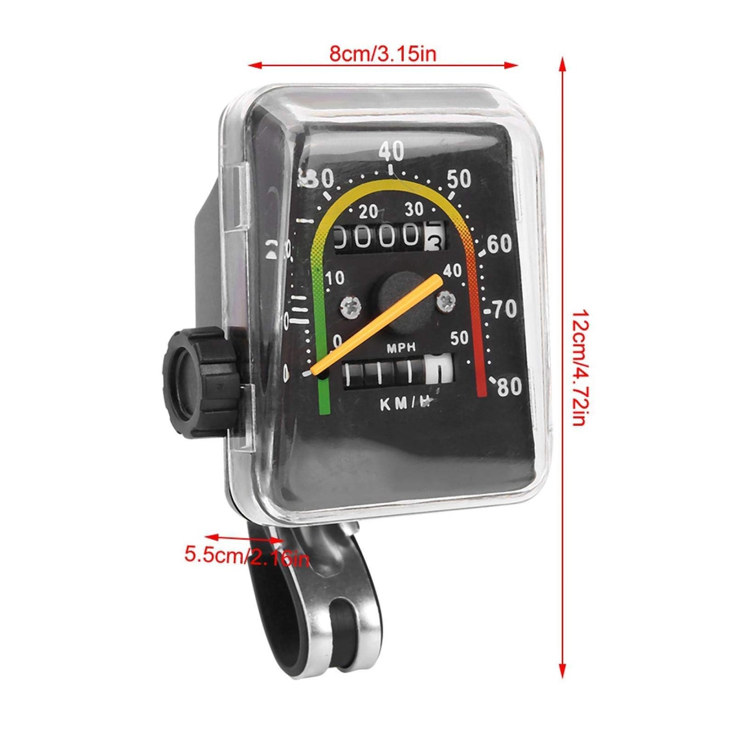Bike Speedometer, Waterproof Bicycle Odometer MPH, Cycling Speedometer Bicycle Computer Mountain Bike Code Table Waterproof Mechanical Odometer for All Bicycles