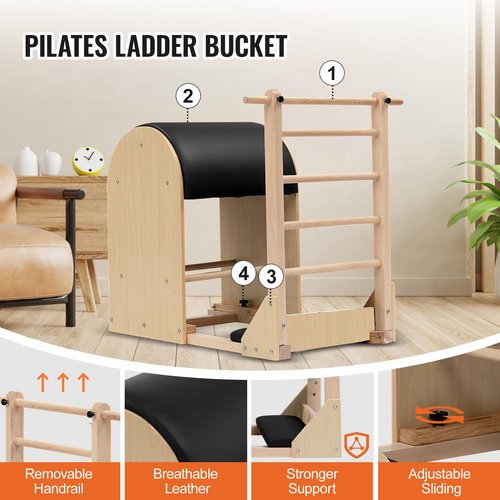 apdale Ladder Barrel Pilates Equipment, Pilates Barrel Ladder Barrel Exercise Equipment for Home Workout Yoga Fitness Gym Strength and Flexibility Use