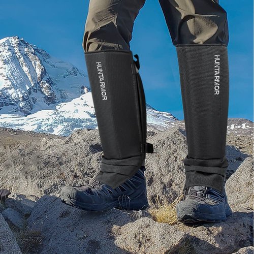 HUNTARMOR EVA Shin Guards Snake Gaiters: Semi Hard Protective EVA Resin Shell, Strong Protection for Lower Legs, Comfortable Men's Snake Proof Gaiters, Adjustable Size for Hunting Hiking