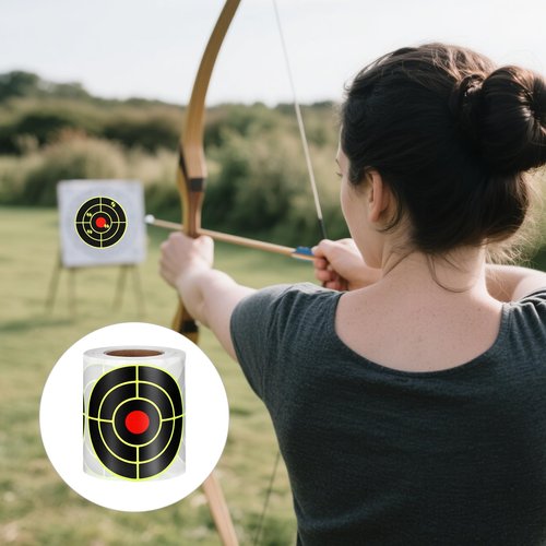 3" Splatter Targets, 1 Roll/200 Pcs Target Stickers for Shooting Range, Self Adhesive Paper Targets for Shooting Range, Reactive Paper Target for Archery Bow Shooting Practice (200)