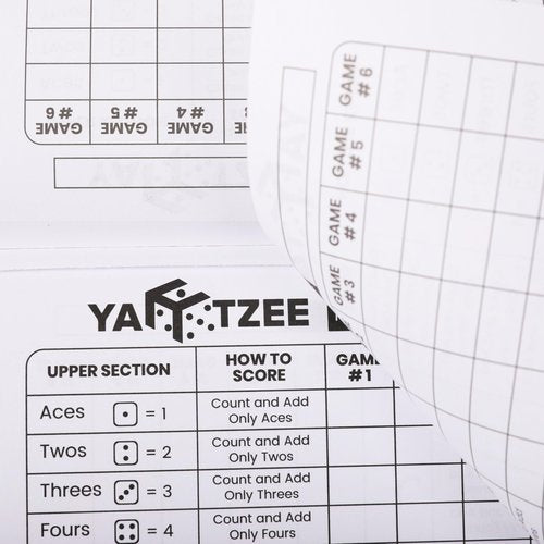 PlayDice Yahtzee Score Pads Perforated: 120 Easy Tear Off, Large Print Yahtzee Score Pads Compatible with Yardzee and Yahtzee Games (8.5x11-120 Pages)