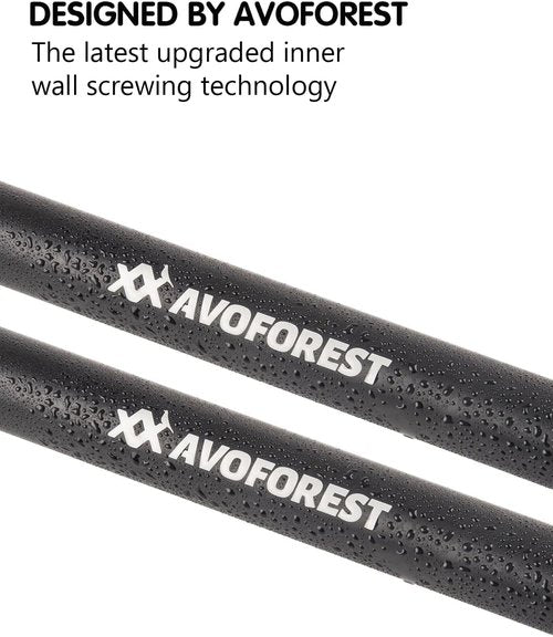 Tarp Poles Heavy Duty Adjustable, AVOFOREST Aviation Aluminum 8.7FT Tent Poles Lengthen and Thicken with Protection Cap Awning Poles Set of 2 for Hiking
