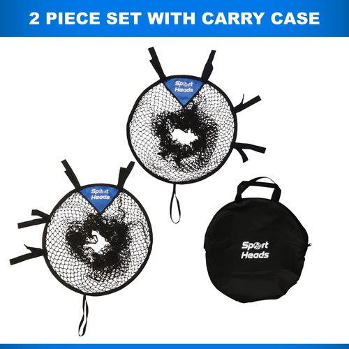 Soccer Targets for Goals Training (2pc) - Soccer Training Target | Top Bins Equipment | Durable Design - Extra-Long Straps with Carry Case