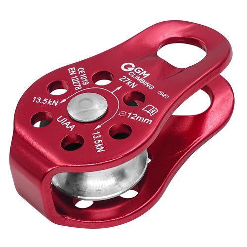 GM CLIMBING Fixed Micro Pulley 27kN CE UIAA Certified Slack Tender for Hitch Tending Pack of 2
