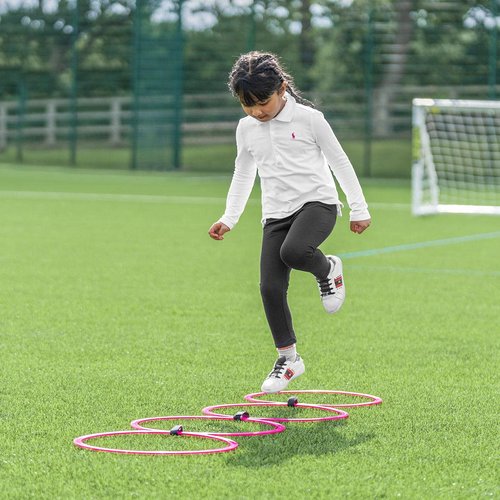 FORZA Agility Rings [Pack of 12] | Soccer Training Equipment | Multi-Sport Agility Ring Set | Speed Ladder Agility Hurdles | Football Training Equipment (Sky Blue)