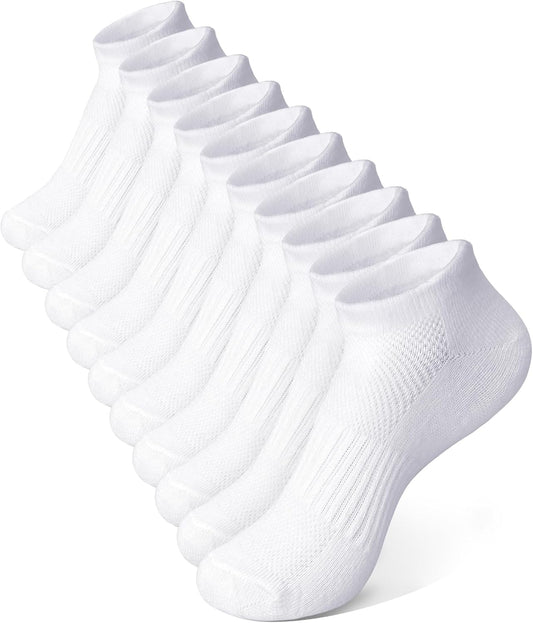 10 Pairs Kids Socks for Boys Girls Ankle Athletic Low Cut Socks Half Cushioned Crew Cotton No Show Running Sock