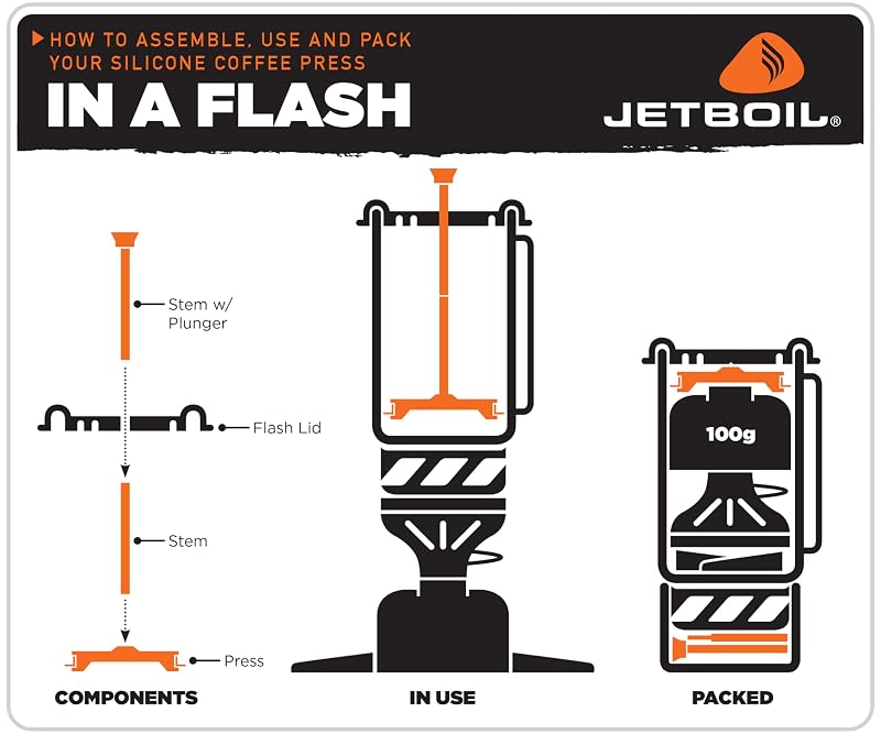 Jetboil Silicone French Press Coffee Maker - One Size