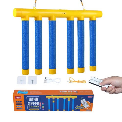 HXRROO Reflex Challenge Game,Reflex Drop Sticks, Hand Eye Coordination Training, Upgraded and Adjustable Speed catching Sticks Game