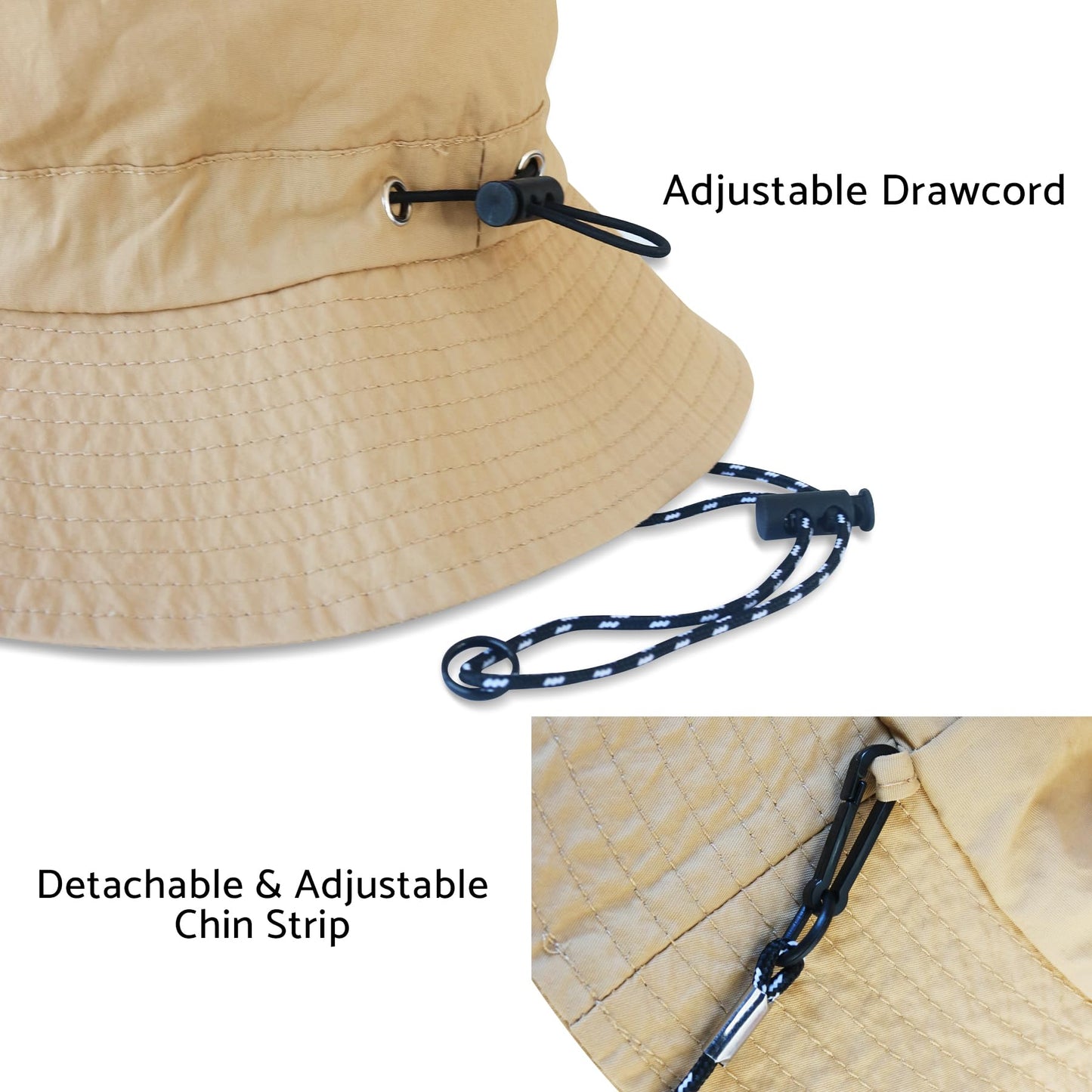 PFFY Packable Sun Bucket Hat for Women Outdoor UV Protection Sun Hats Waterproof Lightweight Hiking Outdoor Cap Russet (More Brick Red)