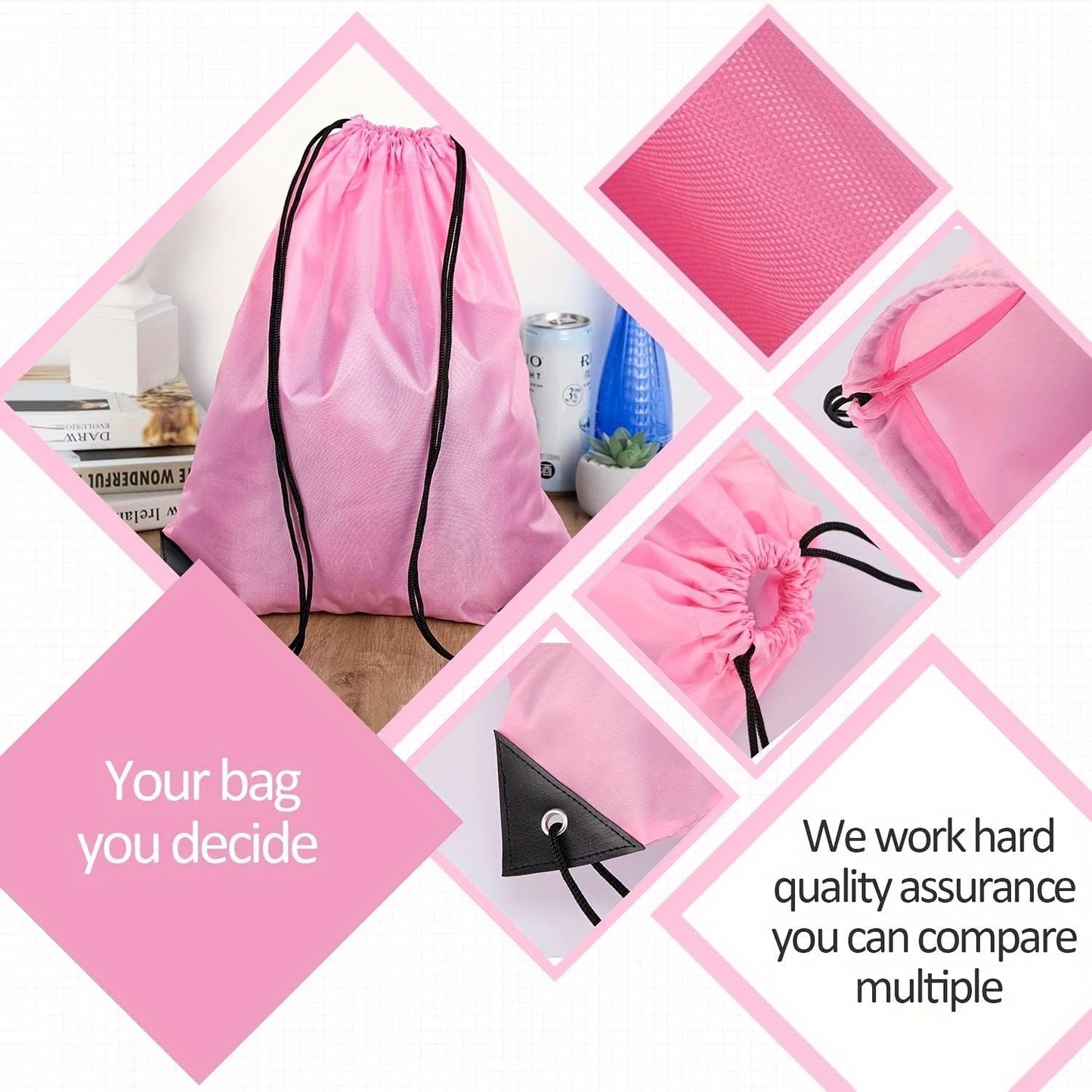 1PC Vibrant Nylon Drawstring Backpack - Good Lightweight and Durable Companion for Outdoor Sport,Travel, Skyblue