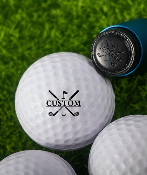 Custom Golf Ball Stamp, Personalized Golf Ball Marker Stamp, Waterproof Golf Ball Stamper with Monogram Logo Design, Golf Accessories Customized Golf Gifts (Style-02)