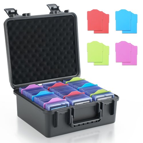 ZENACCE Waterproof Toploader Storage Box for 360 3" x 4" 35PT Rigid Card Holder, Storage Hard Case Holds 80 ONE Touch Magnetic Card