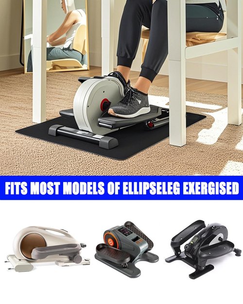 Double-Sided Non-Slip Elliptical Mat,Fitness Equipment mat Upgraded Workout Mat for Under Desk Elliptical